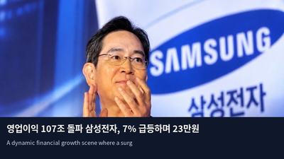영업이익 107조 돌파 삼성전자, 7% 급등하며 23만원 탈환