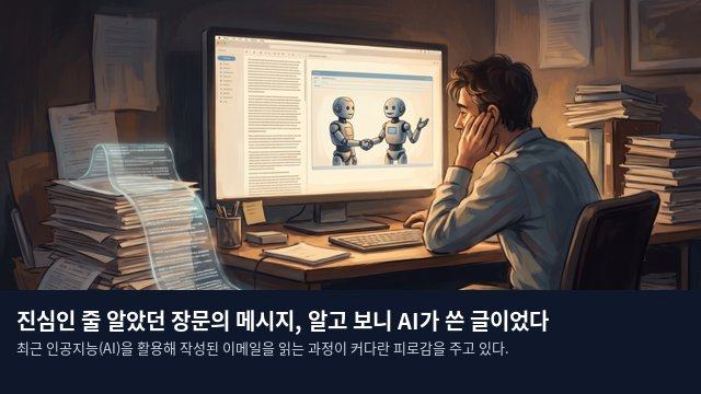 진심인 줄 알았던 장문의 메시지, 알고 보니 AI가 쓴 글이었다