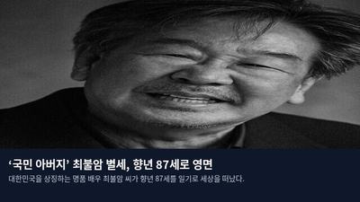 ‘국민 아버지’ 최불암 별세, 향년 87세로 영면