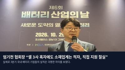 엄기천 협회장 “셀 3사 흑자에도 소재업계는 적자, 직접 지원 절실”