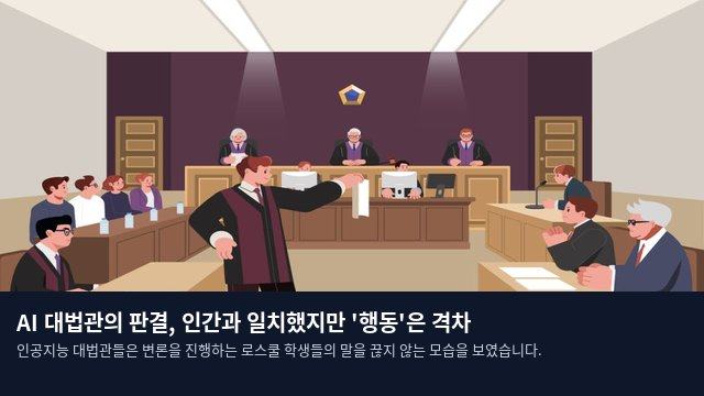 AI 대법관의 판결, 인간과 일치했지만 '행동'은 격차