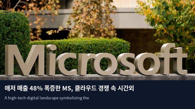 애저 매출 48% 폭증한 MS, 클라우드 경쟁 속 시간외 주가 급등