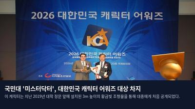 국민대 '미스터닥터', 대한민국 캐릭터 어워즈 대상 차지