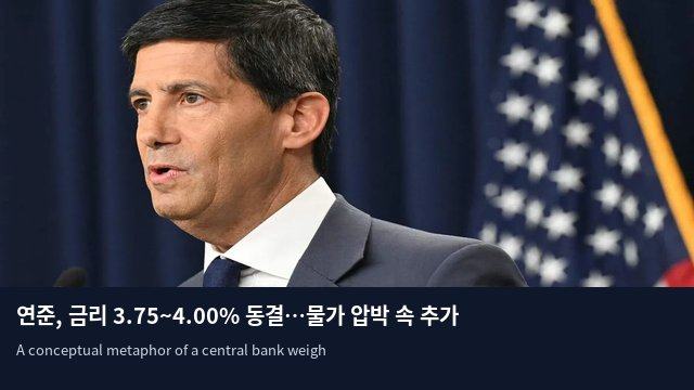 연준, 금리 3.75~4.00% 동결…물가 압박 속 추가 인상 가능성 열어둬