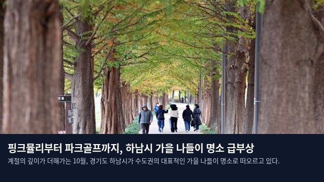 핑크뮬리부터 파크골프까지, 하남시 가을 나들이 명소 급부상