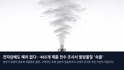 전자담배도 예외 없다…465개 제품 전수 조사서 발암물질 '속출'