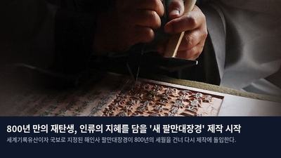 800년 만의 재탄생, 인류의 지혜를 담을 '새 팔만대장경' 제작 시작