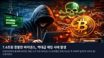 7.6조원 증발한 바이낸스, 역대급 해킹 사태 발생