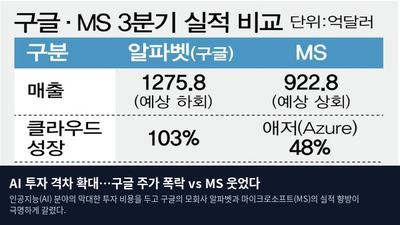 AI 투자 격차 확대…구글 주가 폭락 vs MS 웃었다