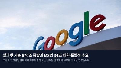 알파벳 시총 670조 증발과 MS의 34조 채권 폭발적 수요