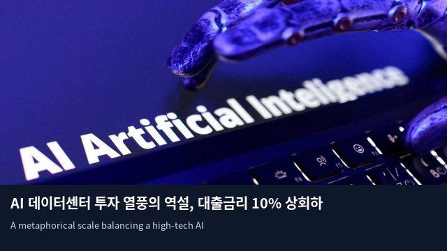 AI 데이터센터 투자 열풍의 역설, 대출금리 10% 상회하며 자금 경고등