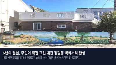 6년의 결실, 주민이 직접 그린 대전 정림동 벽화거리 완성