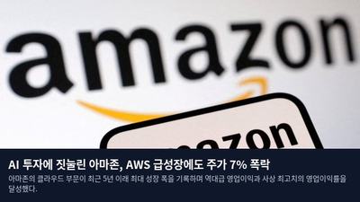 AI 투자에 짓눌린 아마존, AWS 급성장에도 주가 7% 폭락