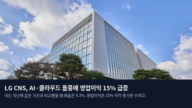 LG CNS, AI·클라우드 돌풍에 영업이익 15% 급증