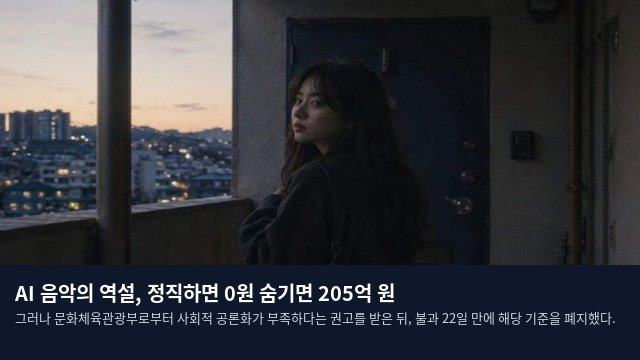 AI 음악의 역설, 정직하면 0원 숨기면 205억 원