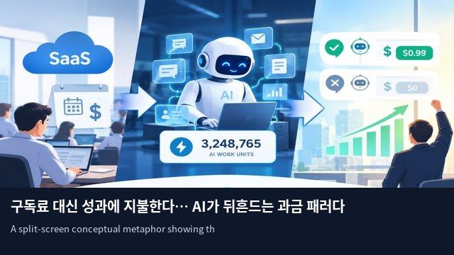 구독료 대신 성과에 지불한다… AI가 뒤흔드는 과금 패러다임