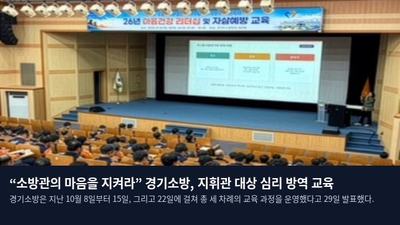 “소방관의 마음을 지켜라” 경기소방, 지휘관 대상 심리 방역 교육