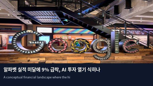 알파벳 실적 미달에 9% 급락, AI 투자 열기 식히나