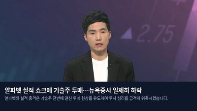 알파벳 실적 쇼크에 기술주 투매…뉴욕증시 일제히 하락