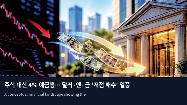 주식 대신 4% 예금행… 달러·엔·금 '저점 매수' 열풍
