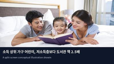 소득 상위 가구 어린이, 저소득층보다 도서관 책 2.5배 더 읽는다