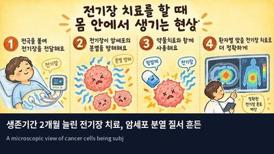 생존기간 2개월 늘린 전기장 치료, 암세포 분열 질서 흔든다