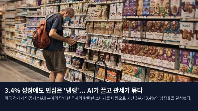 3.4% 성장에도 민심은 '냉랭'... AI가 끌고 관세가 묶다