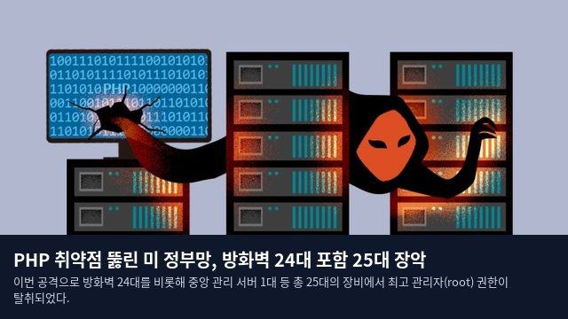 PHP 취약점 뚫린 미 정부망, 방화벽 24대 포함 25대 장악