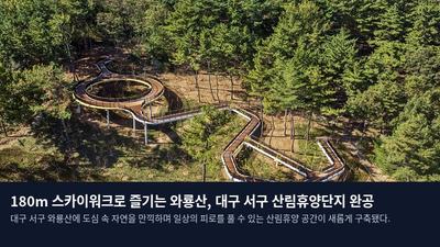 180m 스카이워크로 즐기는 와룡산, 대구 서구 산림휴양단지 완공
