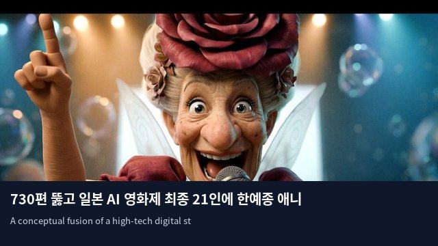 730편 뚫고 일본 AI 영화제 최종 21인에 한예종 애니 선정